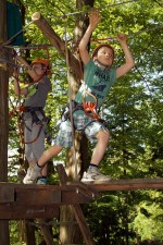 Klettern im Kletterpark Hilmteich