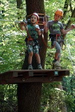 Klettern im Kletterpark Hilmteich